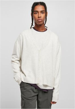 Eco Mix Boxes Cardigan Light Grey