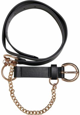 Synthetic leather strap with chain