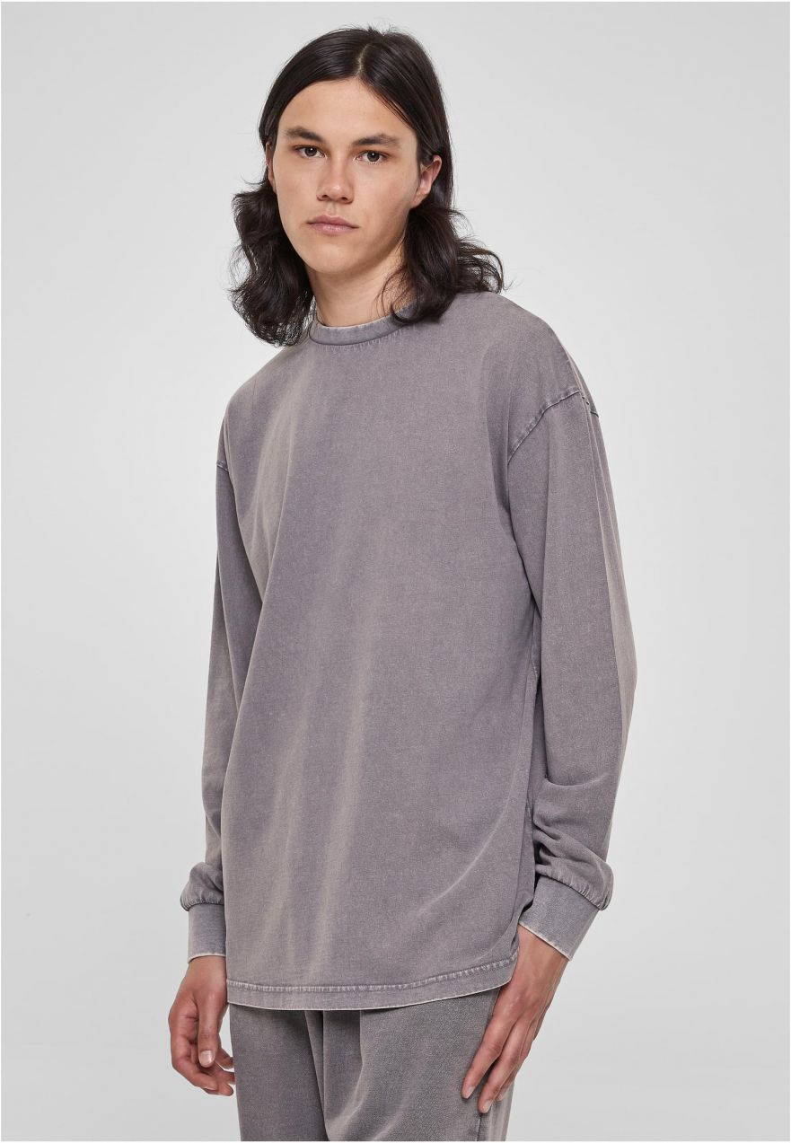 Asphalt Heavy Boxes Acid Wash Long Sleeve
