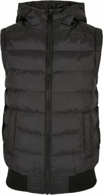 Little boys' vest with bubble hood black/black