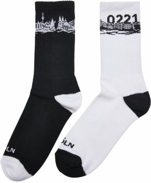 Major City 0221 Socks 2-Pack Black/White
