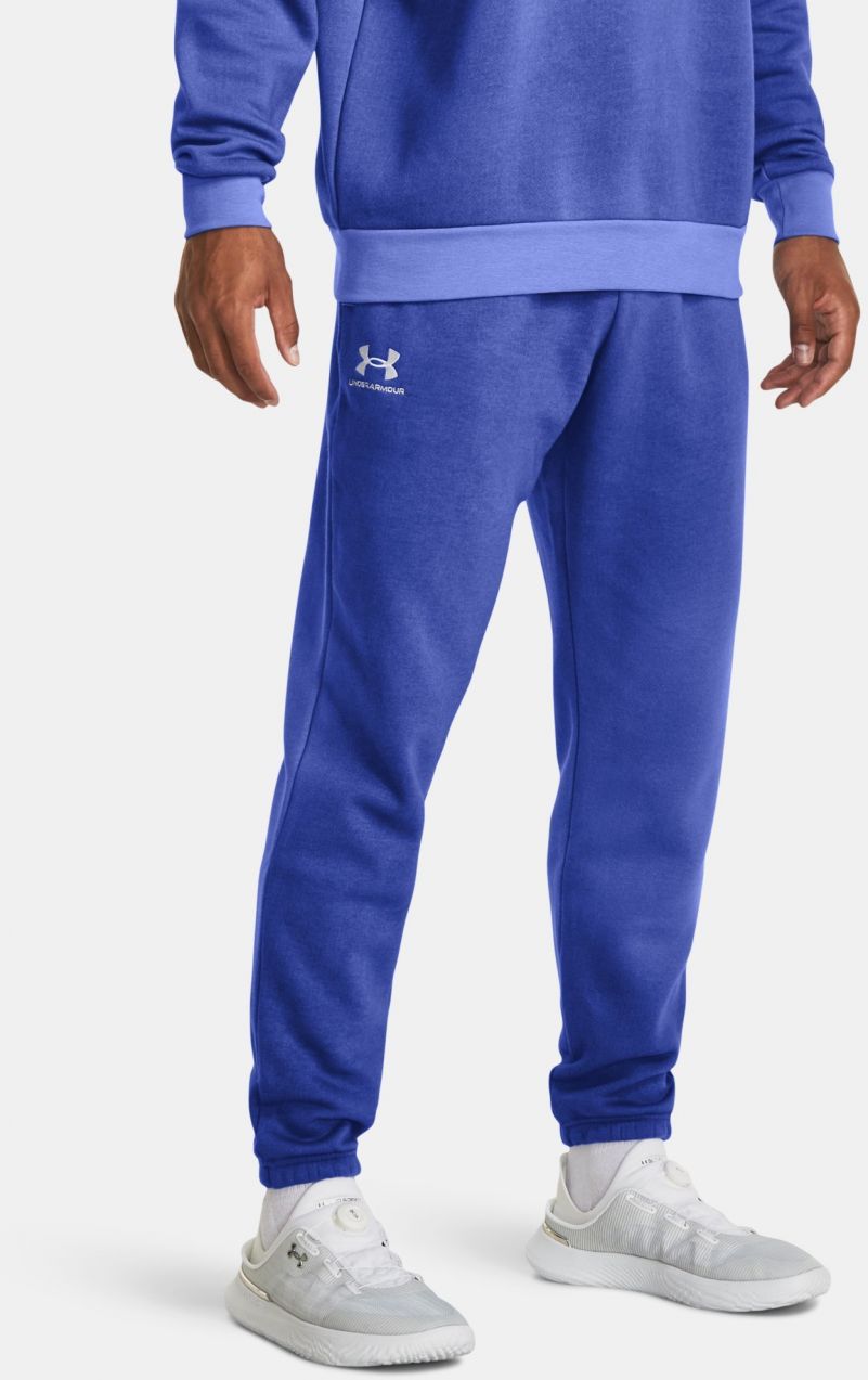 Modré tepláky Under Armour UA Essential Flc Novelty Jgr