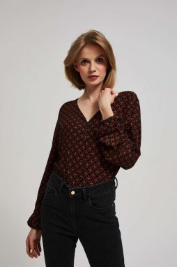 Blouse with geometric pattern