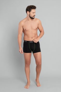 Men's Boxer Shorts - Black/Fluo Green