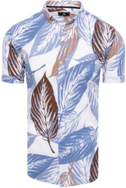 Dstreet Men's White Short Sleeve Shirt