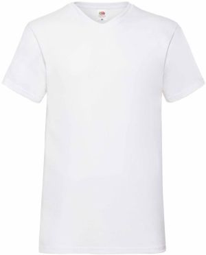 Biele pánske tričko Valueweight V-Neck Fruit of the Loom