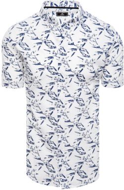 Dstreet Men's White Short Sleeve Shirt