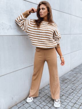 MOSSYMOOD ladies wide trousers, camel, Dstreet
