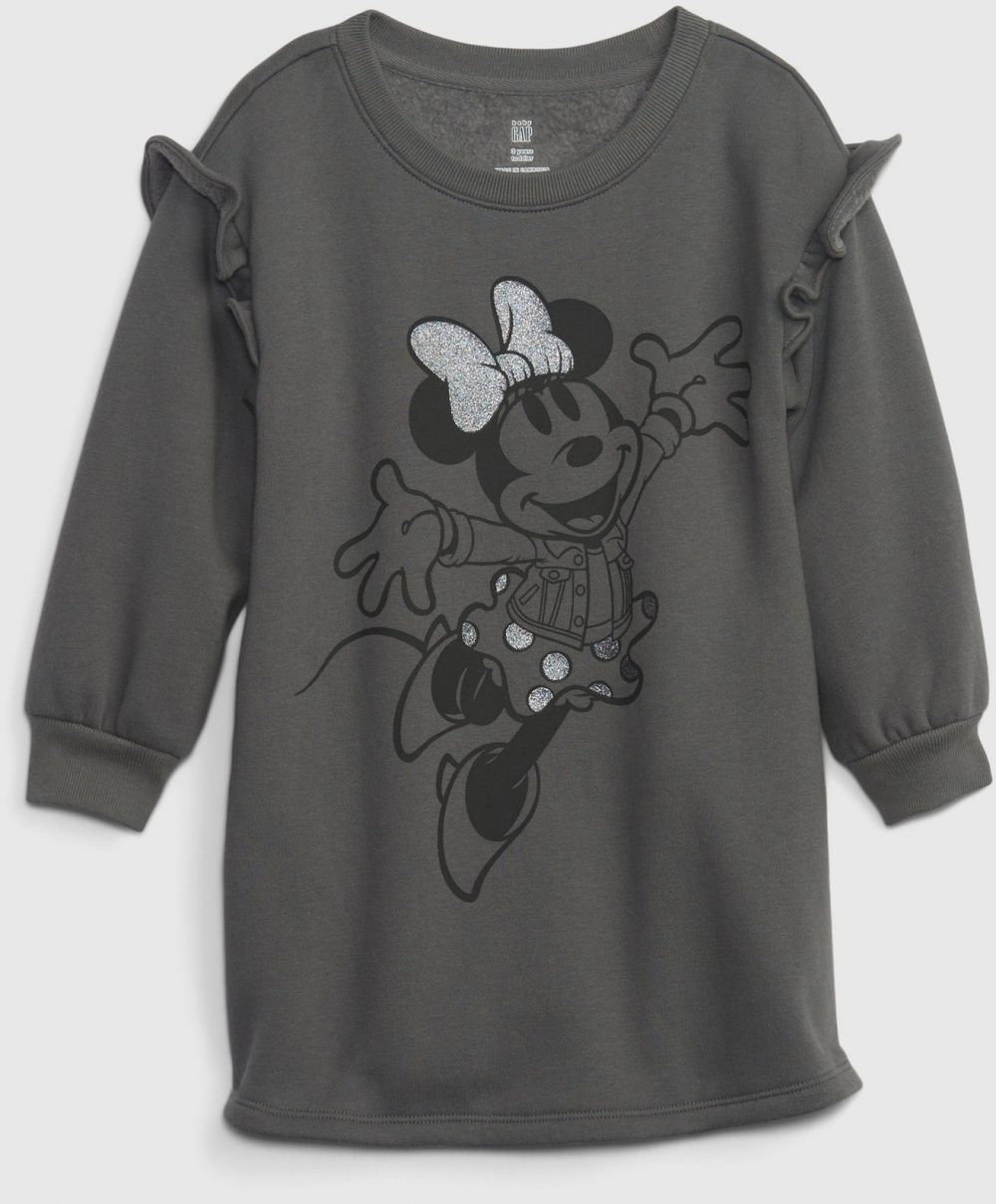 Šedé dievčenské mikinové šaty GAP & Disney