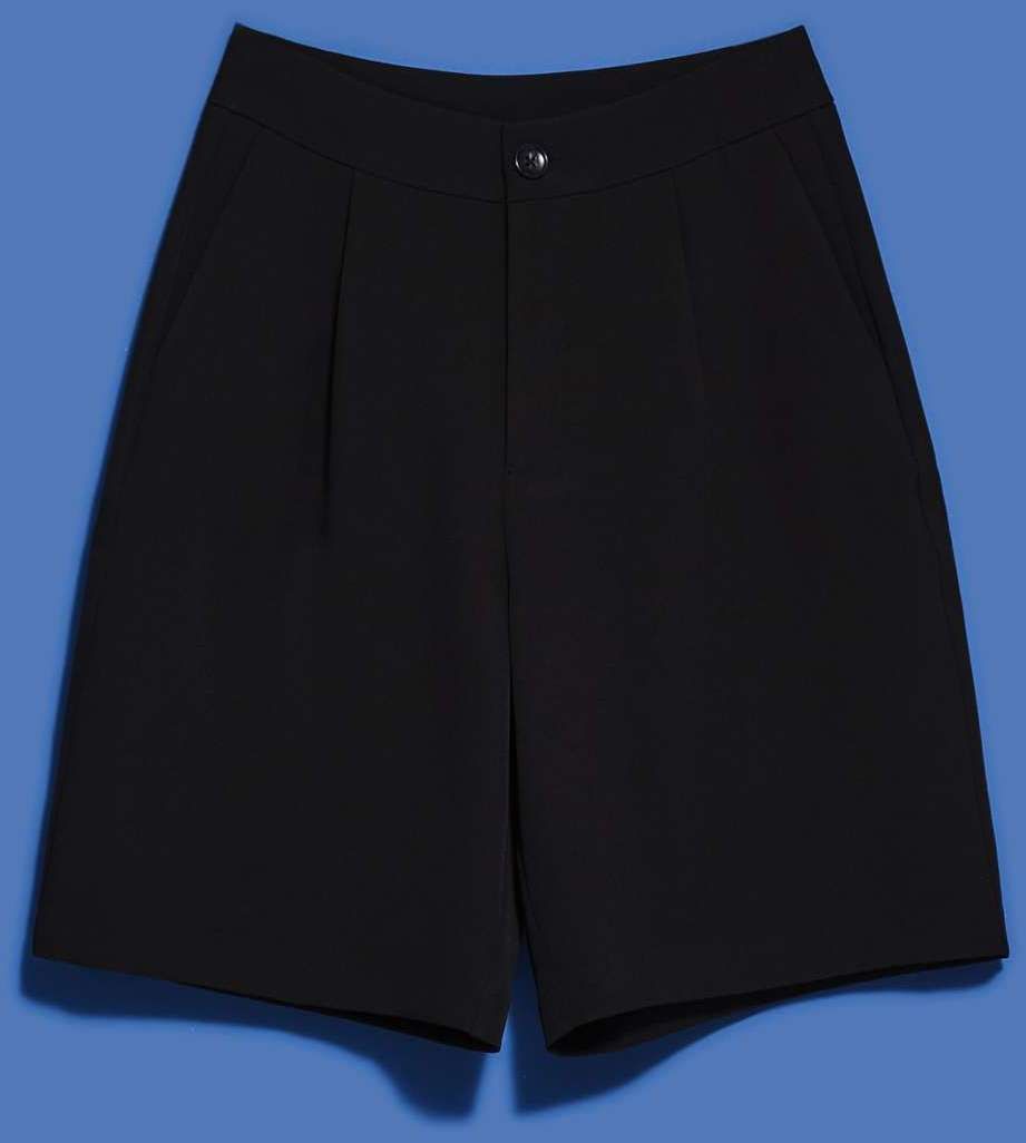 WOMEN'S SHORTS L-SH-4017 BLACK