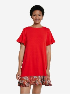 Desigual červené šaty Vest Kali