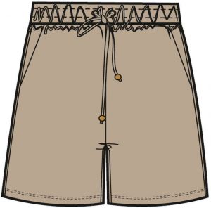 WOMEN'S SHORTS L-SH-4009 D.Beige