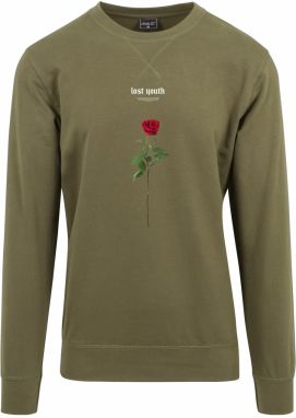Lost Youth Rose Crewneck Olive