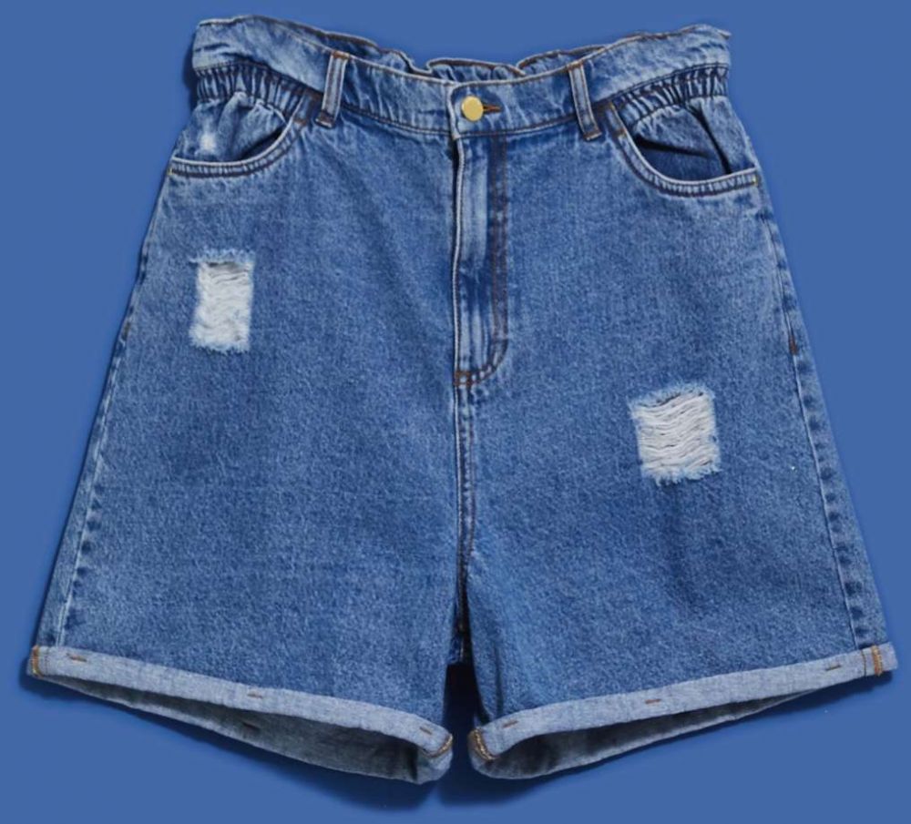 WOMEN'S SHORTS L-SH-4004 BLUE