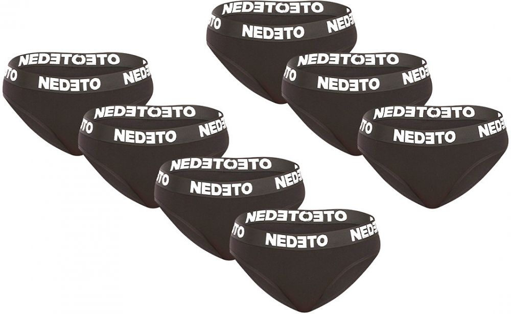 7PACK women's panties Nedeto black
