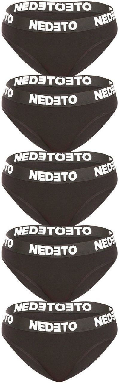 5PACK dámske nohavičky Nedeto čierne