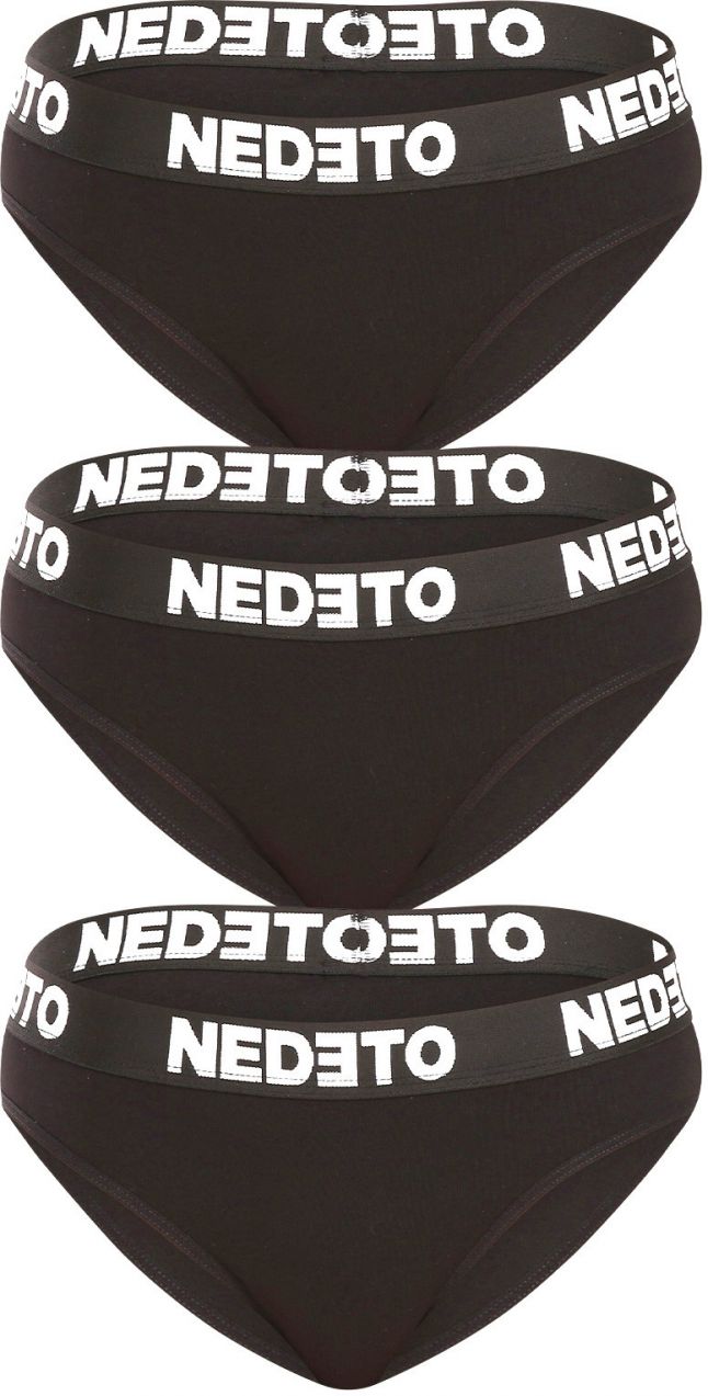 3PACK women's panties Nedeto black