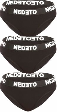 3PACK women's panties Nedeto black