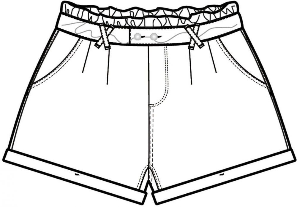 WOMEN'S SHORTS L-SH-4002 WHITE