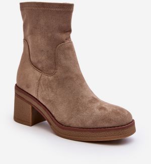Women's high-heeled boots Beige Argastis