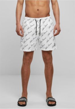 Swim Shorts Pattern whitescriptlogo