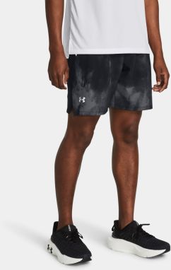 Čierne športové kraťasy Under Armour UA LAUNCH PRE 7'' PRINTED SHORTS