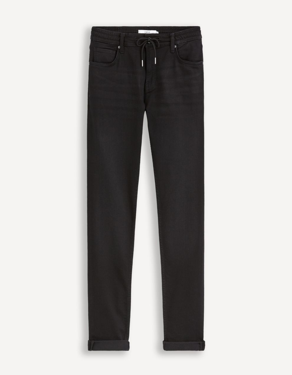 Čierne pánske slim fit džínsy Celio Gosuper