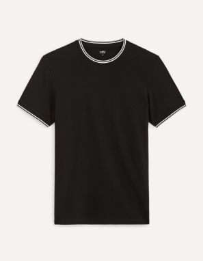 Čierne pánske basic tricko Celio Geteraye
