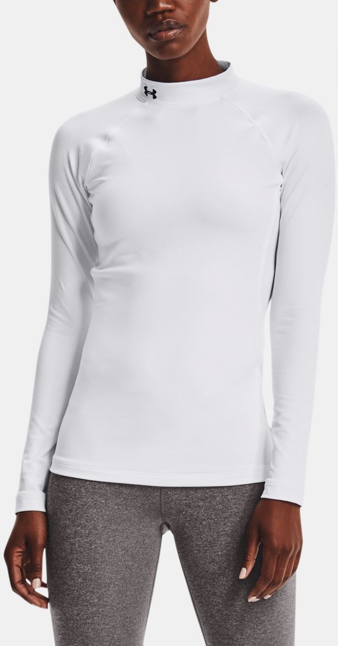 Tričká s dlhým rukávom pre ženy Under Armour - biela