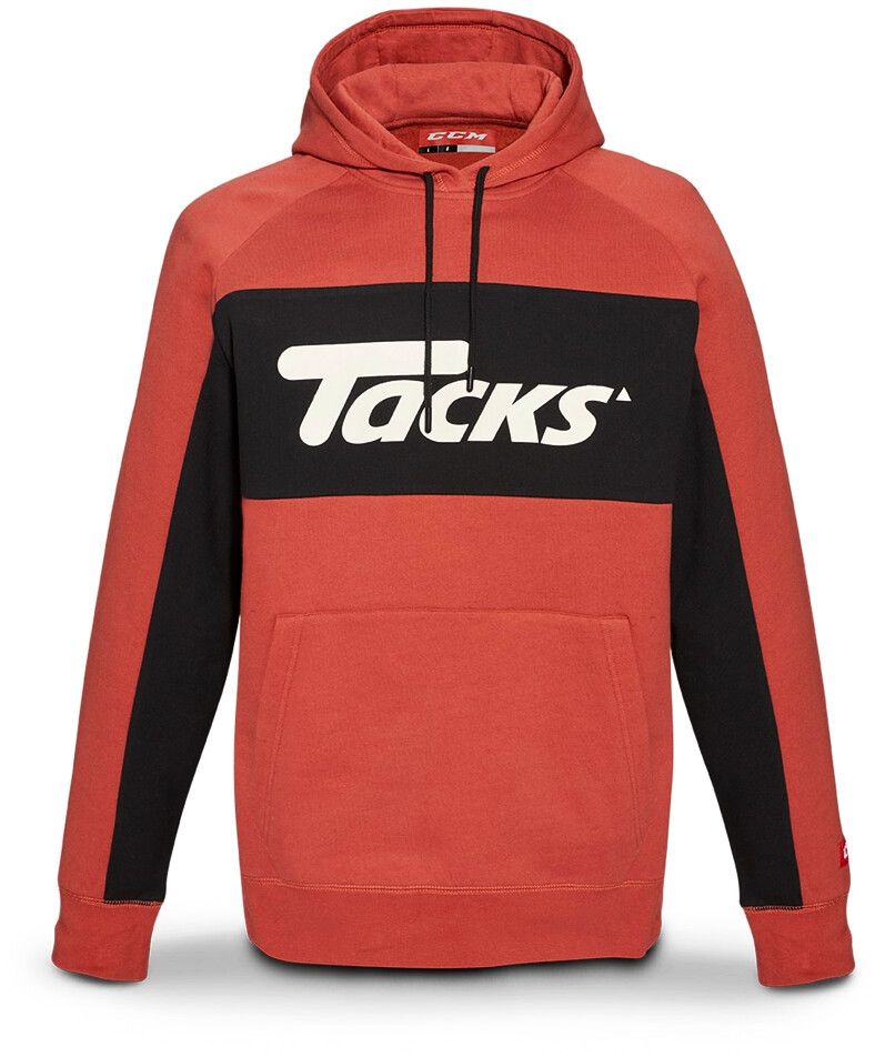 CCM Nostalgia Tacks Logo Fleece Hood SR Sweatshirt, Dark Green, M