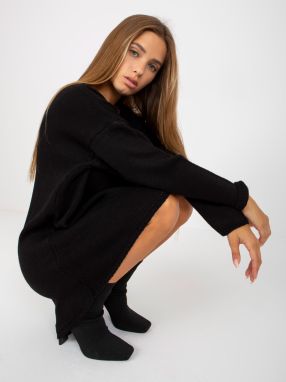 OCH BELLA black oversize sweater with longer back