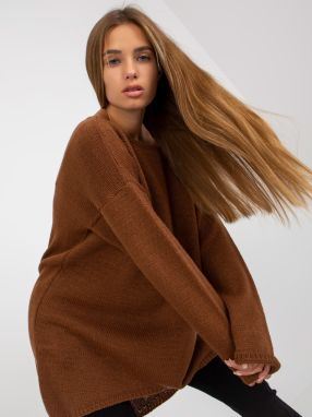 OCH BELLA brown asymmetrical oversize sweater