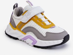 Kids sports shoes with Velcro Big Star JJ374257 White and yellow