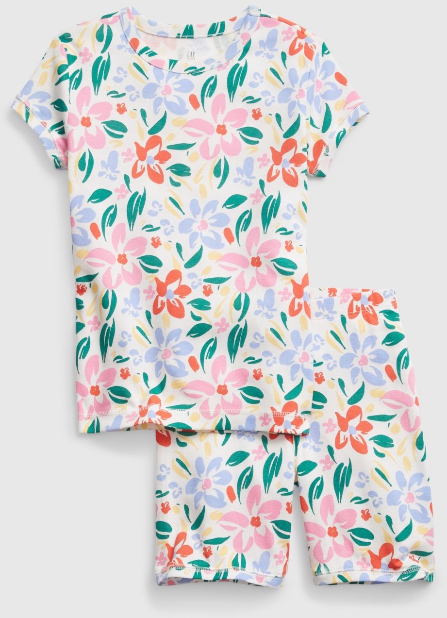 Farebné dievčenské pyžamo krátke floral GAP