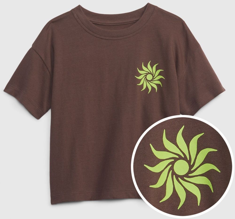 Hnedé chlapčenské tričko organic GAP x Bailey Elder GAP