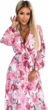 Pleated long-sleeved midi dress Numoco