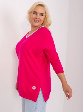 Monochrome fuchsia blouse in a larger size