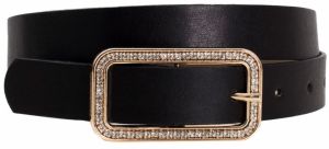 Black women's belt with buckle OCH BELLA