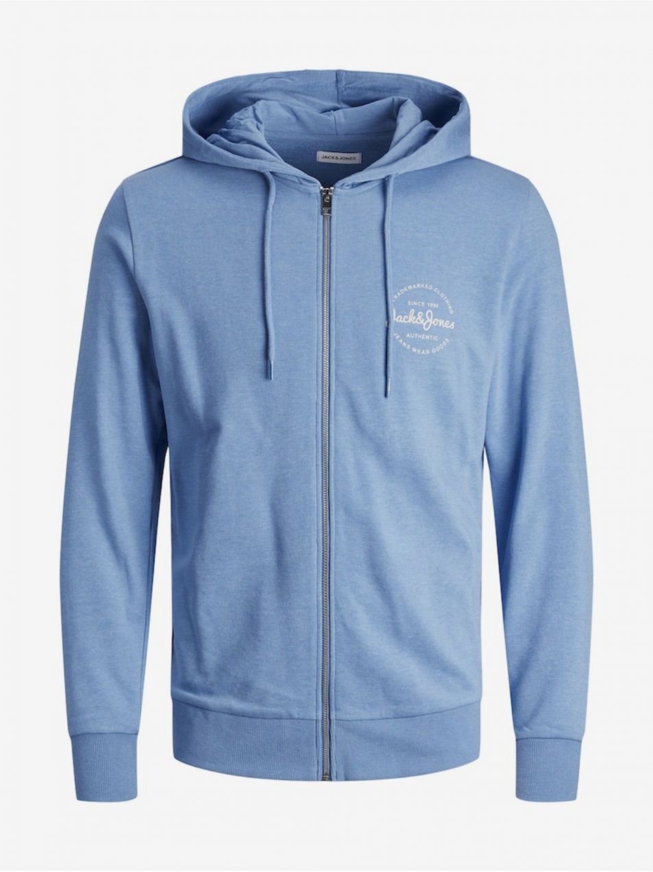 Modrá pánska mikina na zips s kapucňou Jack & Jones Forest
