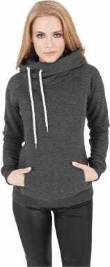 Women's Raglan Charcoal With High Neck Hood