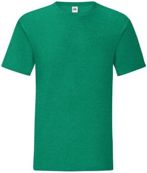 Green men's t-shirt in combed cotton Iconic with Fruit of the Loom sleeve