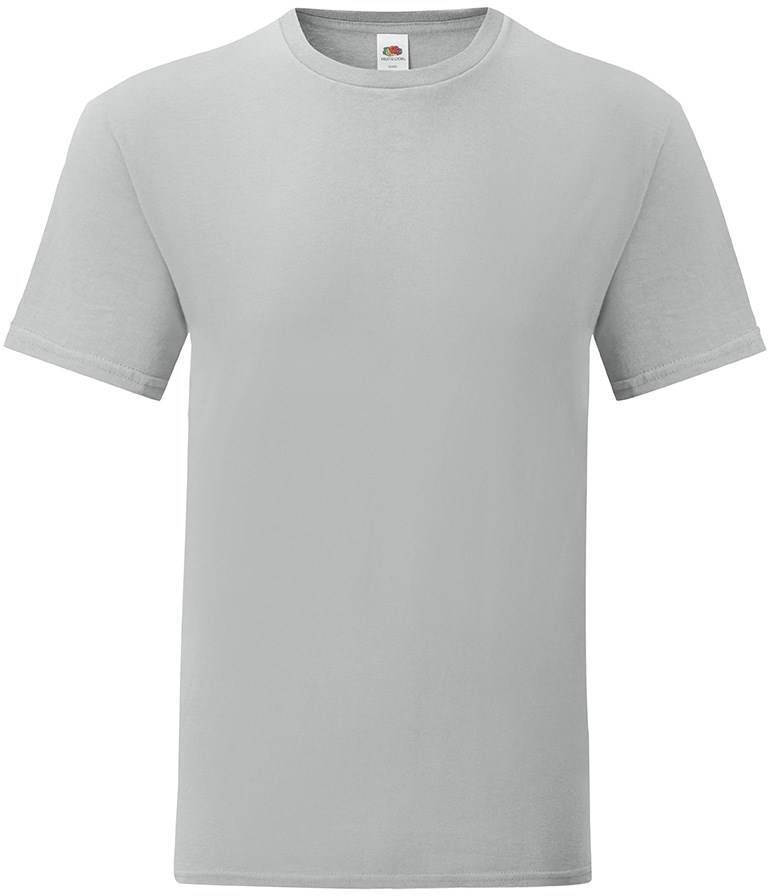 Grey Iconic Combed Cotton T-shirt Fruit of the Loom