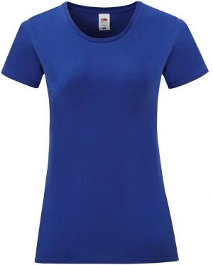 Blue Iconic women's t-shirt in combed cotton Fruit of the Loom