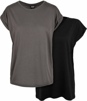 Women's T-shirt Urban Classics - 2 pack grey/black
