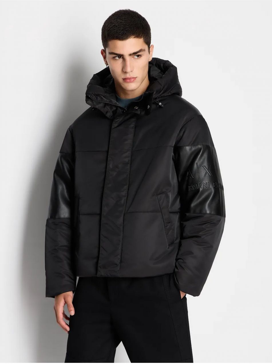 Čierna pánska zimná bunda Armani Exchange