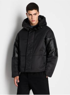Čierna pánska zimná bunda Armani Exchange