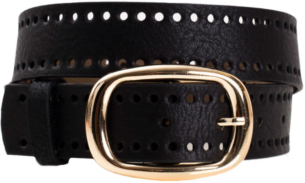 Black openwork women's belt OCH BELLA