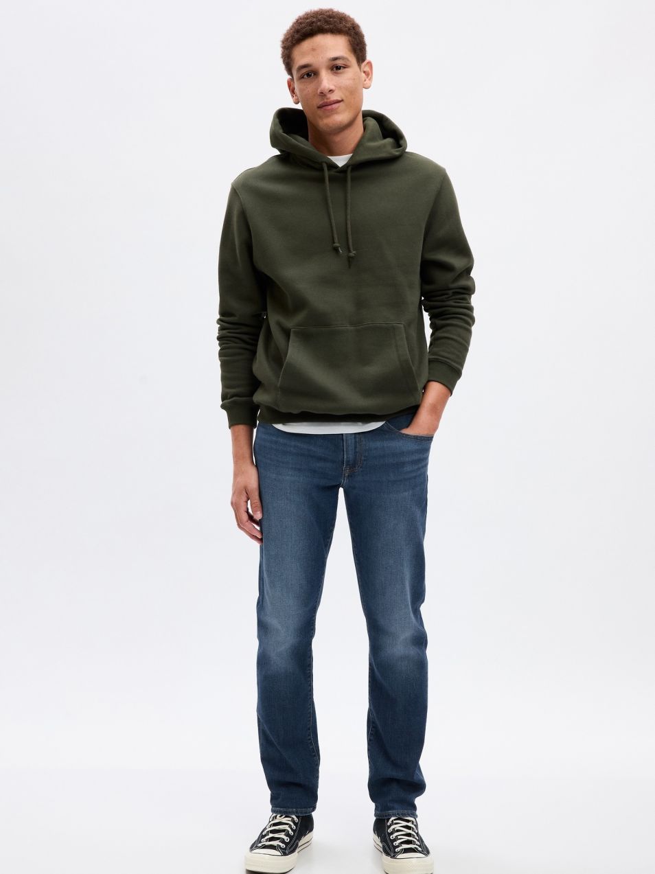 Tmavomodré pánske slim fit džínsy GAP