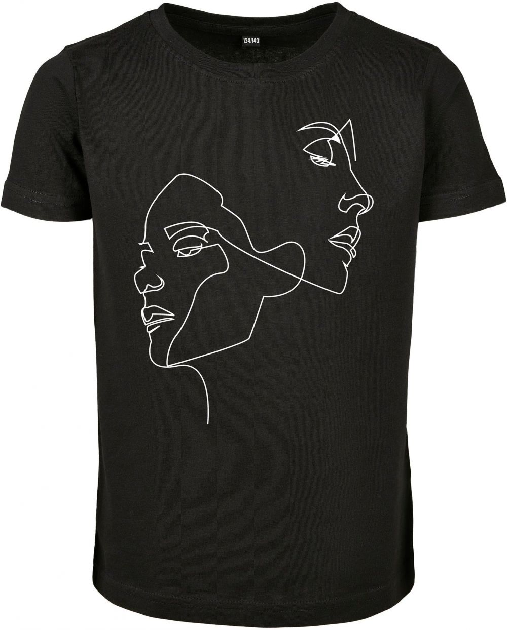 Children's single-breasted short-sleeved T-shirt black