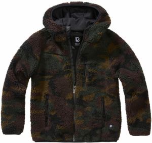 Children's Teddyfleecejacket Hood woodland